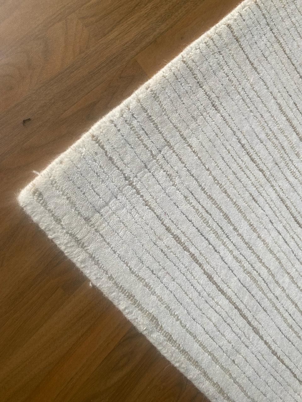 Handloom Rug - Modern Blocks Corner View